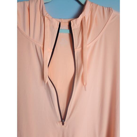 Livi Active lightweight hooded 1/4 zip vest sz 26/28 kangaroo pocket sleeveless - Picture 3 of 9